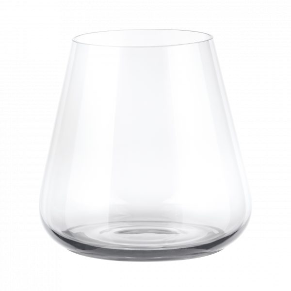 Helder blomus BELO drinkglas met afgeronde onderzijde; het artikel bestaat uit een set van vier.