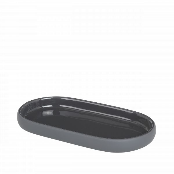 Donkergrijs blomus SONO schaaltje in de kleur Magnet met afgeronde hoeken.
